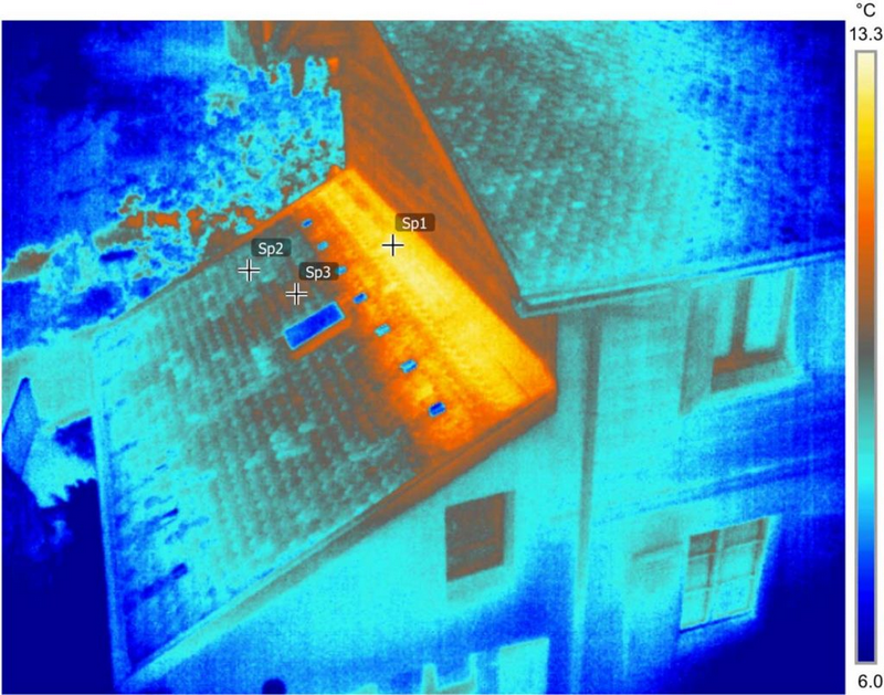 Analyse thermographique d'un bâtiment par drone