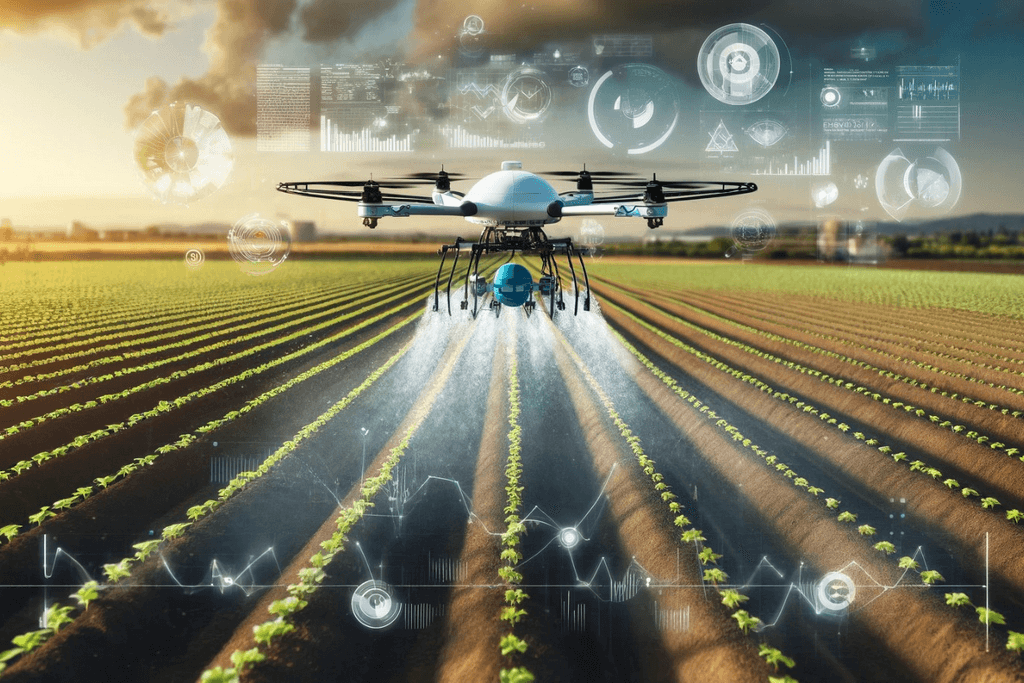 Drone pour utilisation agricole