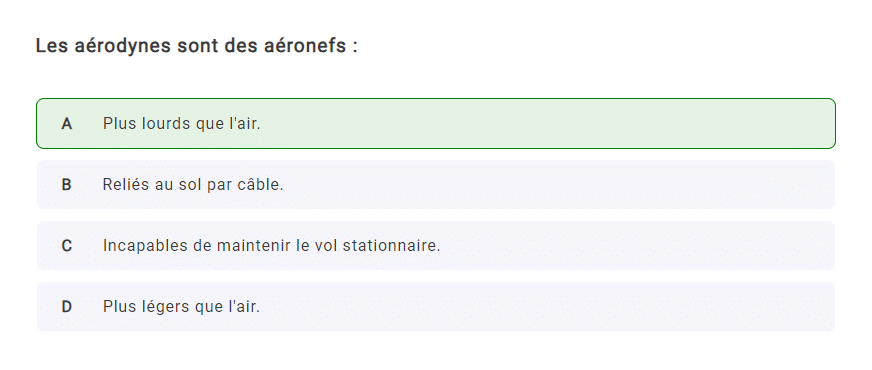 Exemple QCM