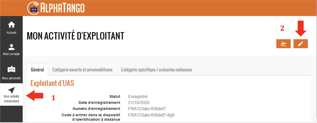 Inscription en centre AlphaTango