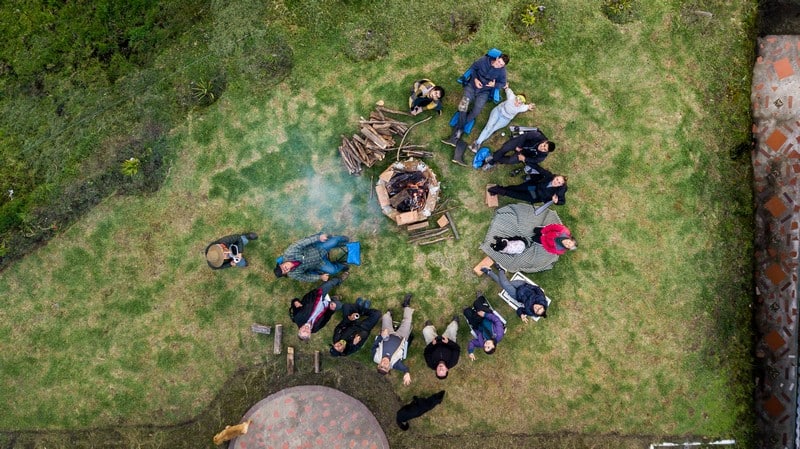 Groupe de videastes drone