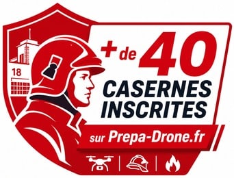 + de 40 casernes de sapeurs-pompiers inscrites sur Prepa-Drone.fr